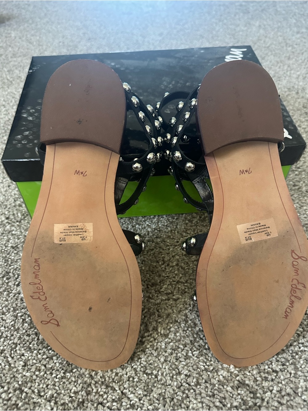 Sam Edelman Black Leather Women’s Sandals - Picture 9 of 9